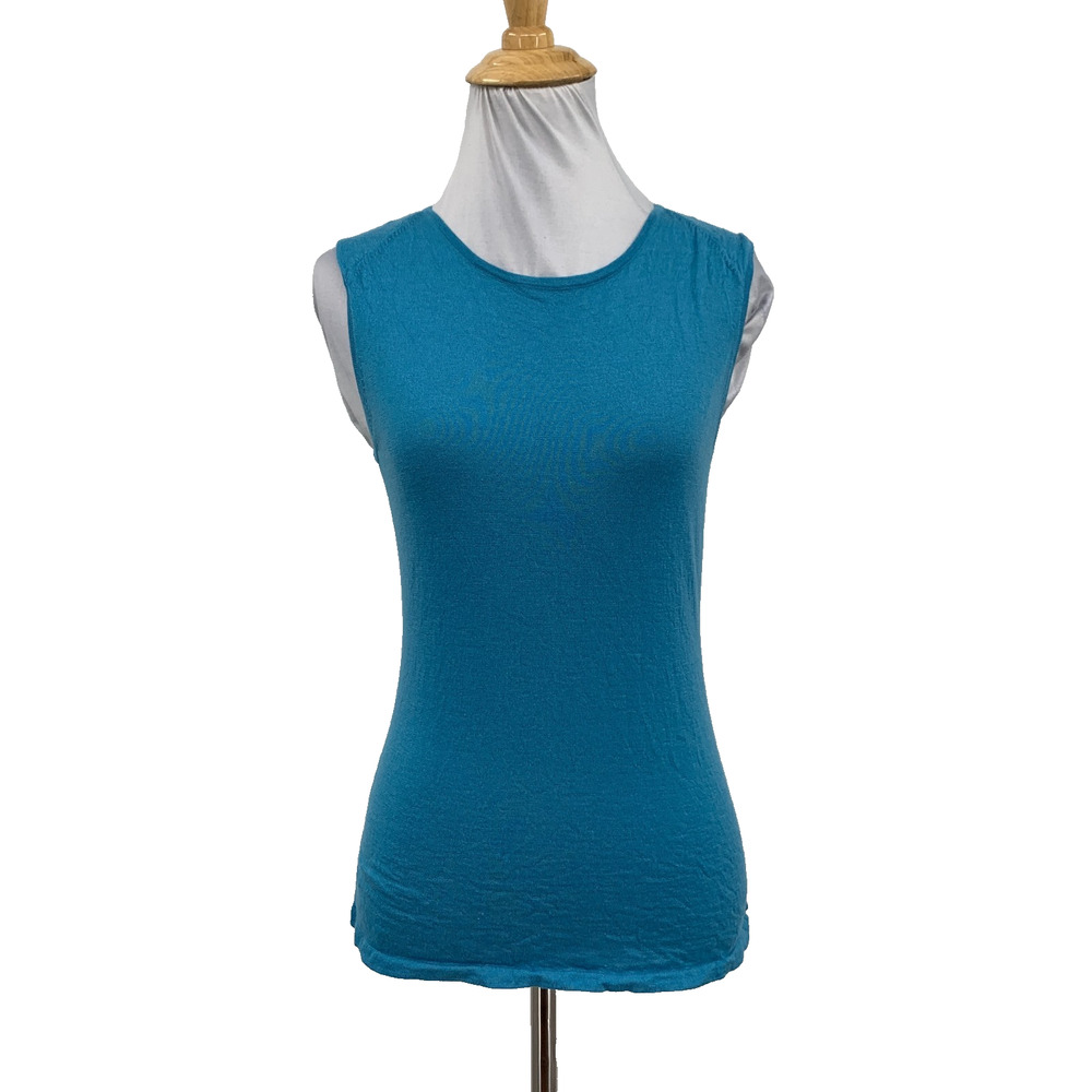 Carlisle Collection Tank Top Womens XS Extra Small Cerulean Cashmere Sleeveless